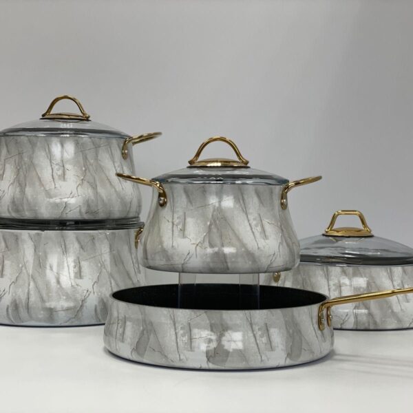 Набор кастрюль 9пр Marble Brioni